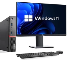 Lenovo Tiny Mini PC Intel i5-6th 16GB RAM 256GB SSD 22in LED Wi-Fi Windows 11