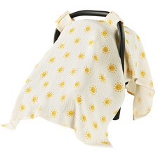 100 Muslin Cotton Car Seat Cover for Baby, Soft Breathable Car Seat Canopy