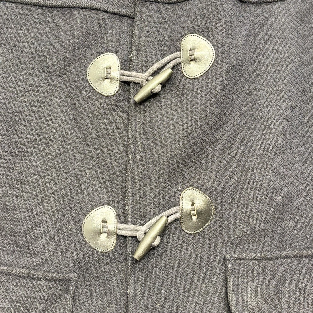 Vintage Henri Lloyd Duffle Coat Large Blue Wool Blend Hooded Dean Outdoor 90s - product detail image 4