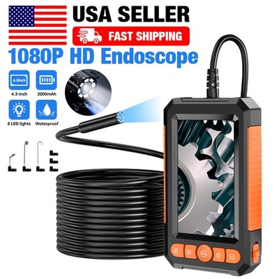 Industrial Endoscope Camera 1080P HD 4.3'' Screen Borescope Inspection Camera US