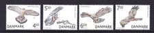 Denmark 1288-91 MNH 2004 Birds of Prey Complete Set of 4 Very Fine