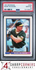 1991 BOWMAN #234 MARK McGWIRE ATHLETICS PSA 10