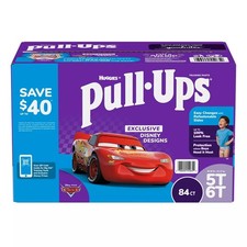 Huggies Pull-Ups Training Pants for Boys, 5T-6T 50 Pounds 84 Count