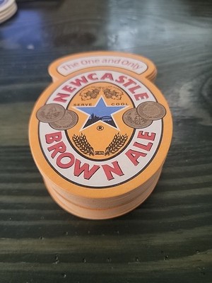 Lot of 23 New Castle Brown Ale Beer Coasters Bar Glass Mat Coaster NEWCASTLE NEW