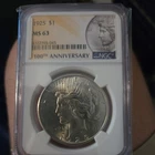 1925 Peace Silver Dollar NGC MS63 Choice Uncirculated