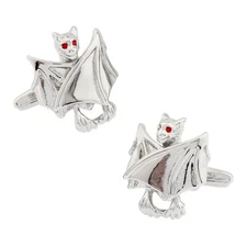 Bat Halloween Vampire Cufflinks Presentation Gift Box Polishing Cloth