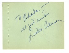 Lucille Benson - Dual Signed Autograph Book Page - Allen Jenkins** - I Love Lucy