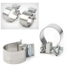 1.75" Wide Stainless Steel Muffler Clamps for Harley Electra Street Road