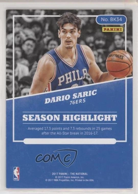 2017 Panini National Convention Rookies Pyramids /10 Dario Saric #BK34 - Image 2 of 2