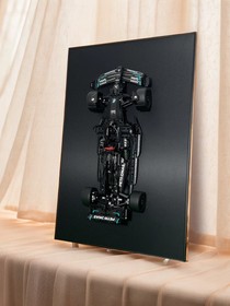 Acrylic Top-Speed Carbon Fiber Black Wall Mount Display Frame for LEGO Technic