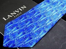 LANVIN Luxury Necktie Tie Ties Mens Unisex ALL SILK 100 Multicolor Gorgeous L146