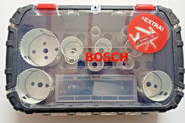 Bosch 14Tlg. Universal Progressor LochsäGen Set FüR Holz+Metall + Taschenmesser-image