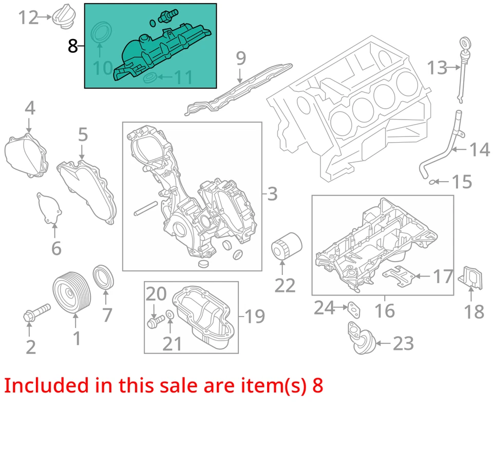 Cubierta basculante de válvula OEM 13264-1LA0A 132641LA0A Nissan Patrol Infiniti QX80 NUEVO Foto 2 de 3