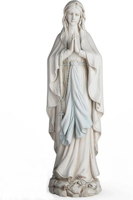 Our Lady of Lourdes Statue, Blessed Virgin Mary Figure, Holy Mother Mary Décor