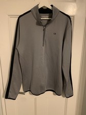 Calvin Klein Golf 3/4 Zip Jumper grey size large