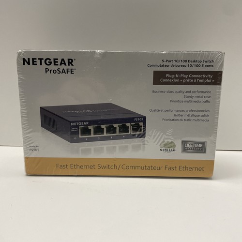 NETGEAR ProSafe (FS105) 5-Ports External Switch - New Sealed In Box -