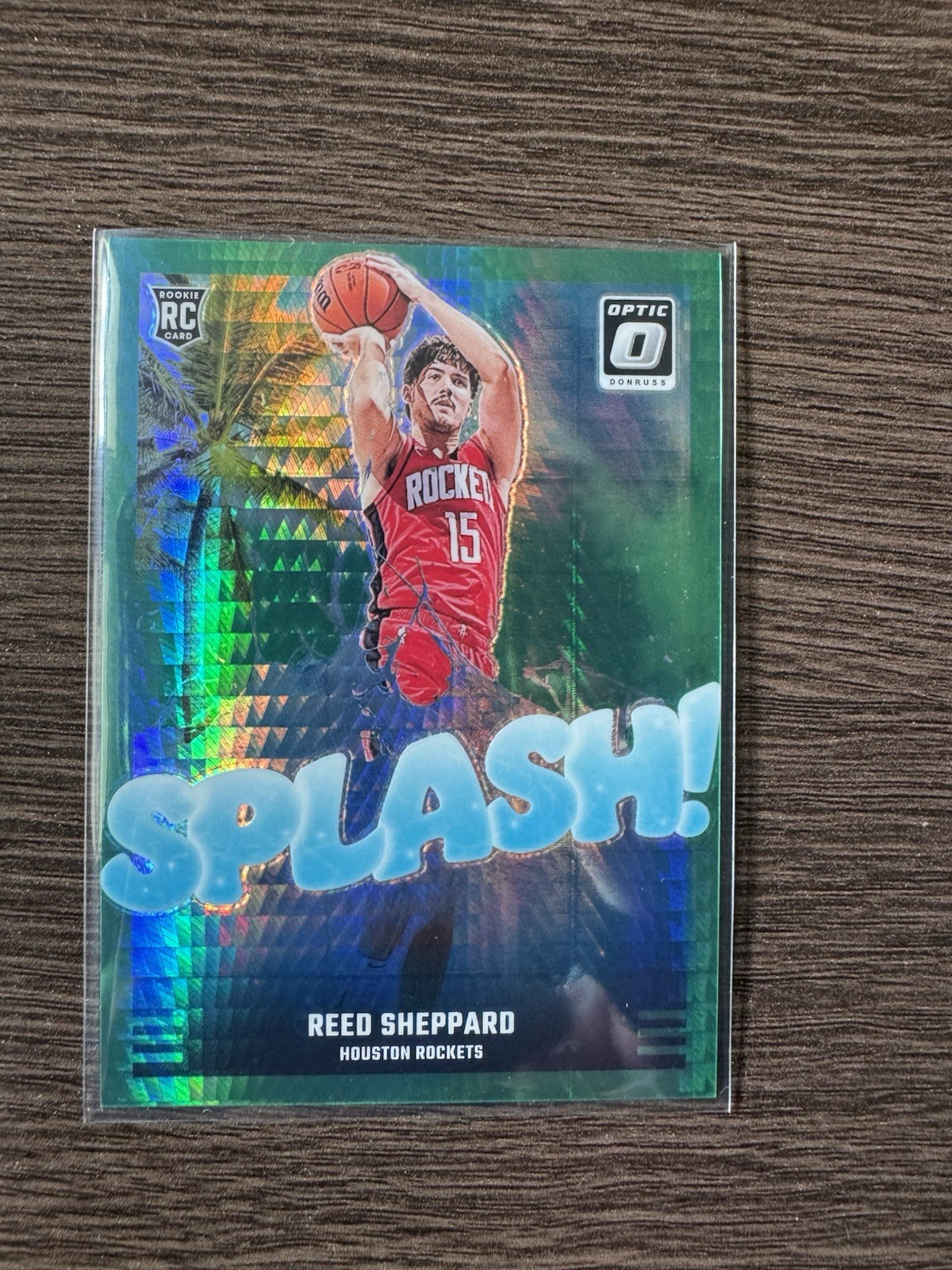 2024-25 Donruss Optic - Splash! Reed Sheppard #13 Green Hyper Prizm /249 (RC)