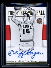 2015-16 Panini National Treasures of the Hall Cliff Hagan On Card Auto /49 HOF
