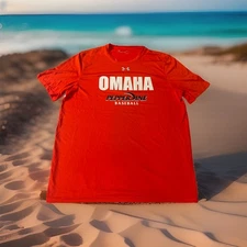Rare Pepperdine Uni Malibu Waves Baseball Omaha Athletic Shirt Large NCAA New