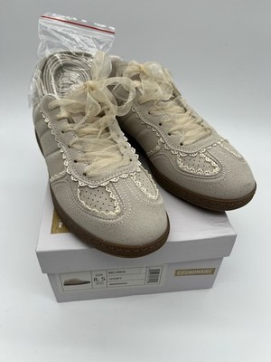 Cushionaire Belinda Vegan Lace Detail Sneakers In Ivory Size 8.5 NWT