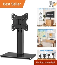 Universal Swivel TV Stand for 19-43 Inch Flat Screens Height Adjustable