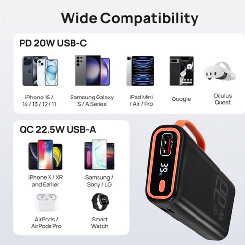 50000mAh Power Bank Pack Fast Charger USB External Battery For Mobile Phone UK - Picture 10 of 12