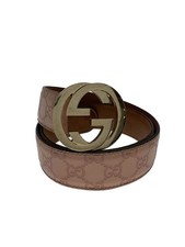 GUCCI Leather Belt in Pink All-Over Print, Women's, 114876, 1766, 90, 36
