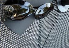 CELINE CL 41445/S Oversized Oval Sunglasses Black Frame/Lens UV400 145mm