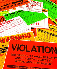  REAL / READ   35PCS MIXED PACK VIOLATION STICKERS NO ILLEGAL PARKING WARNING