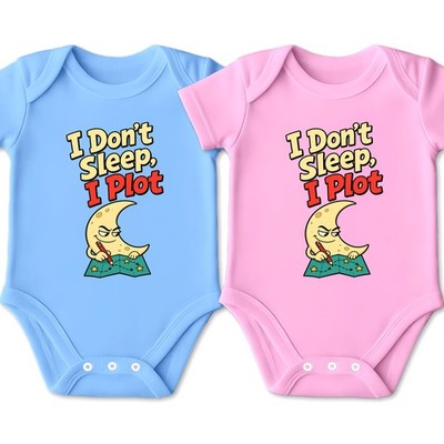 Lustiger Baby-Body I Don't Sleep I Plot Baumwolle Neu Babygeschenk