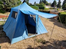 Hirsch Weis Galaxie Vintage Canvas Tent Body Only No Poles Windows All Sides