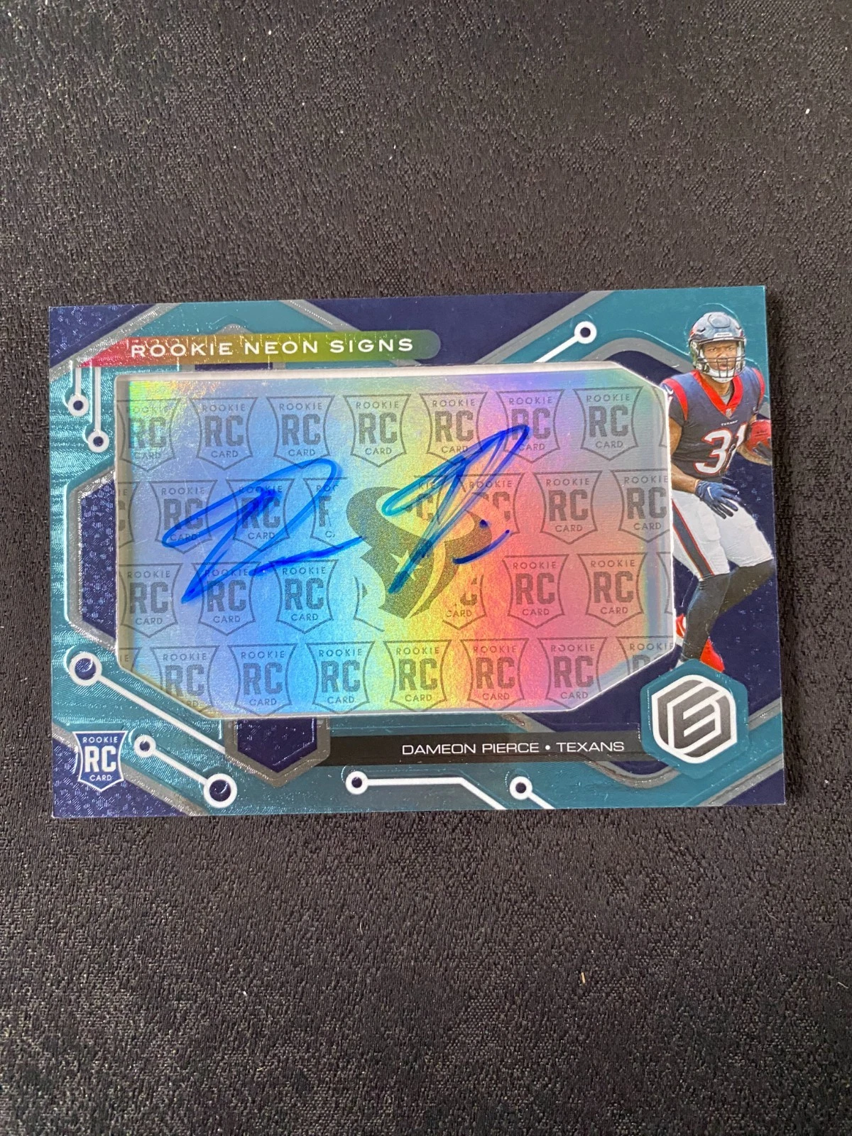 Dameon Pierce Panini Elements Rookie Neon Material Signs Standard #RNSDP Base