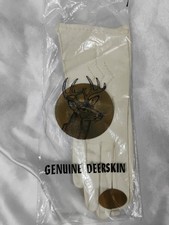 Vintage White Leather Womens Sz 6.5 Deerskin Gloves