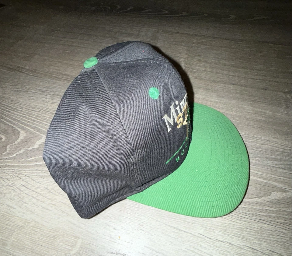 Vintage Minnesota North Stars Cap Hat Twins Enterprise NHL Black Snapback - Image 4 of 4