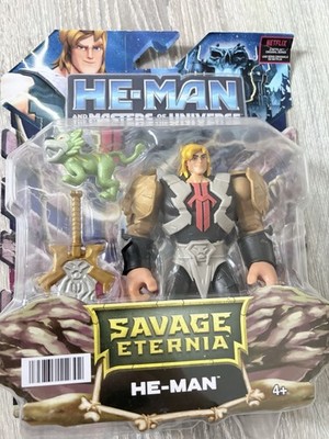 Mattel He-Man Savage Eternia Figur, Schwert & Tierfigur, ab 4+