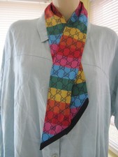 Gucci Unisex-Adult GG Logo Rainbow 100% Silk ...