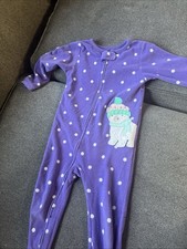 Carter's Girls Purple Fleece Pjs Size 4T