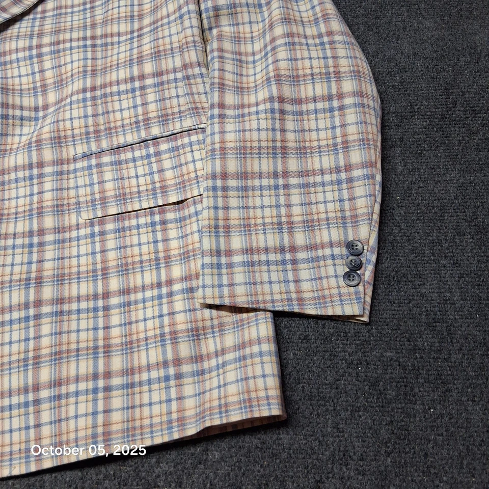 Mens Plaid Blazer Size 40 Cricketeer For Wilsons Vintage - Image 3 of 4