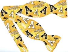 App State Bow tie Allover Mountaineers, Appalachian College, Self-tie Bow tie