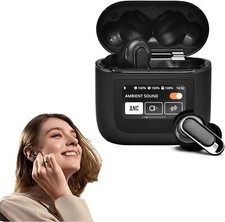 Smart Touch Screen Bluetooth Headset, Touch Control Wireless 5.3 Headphones