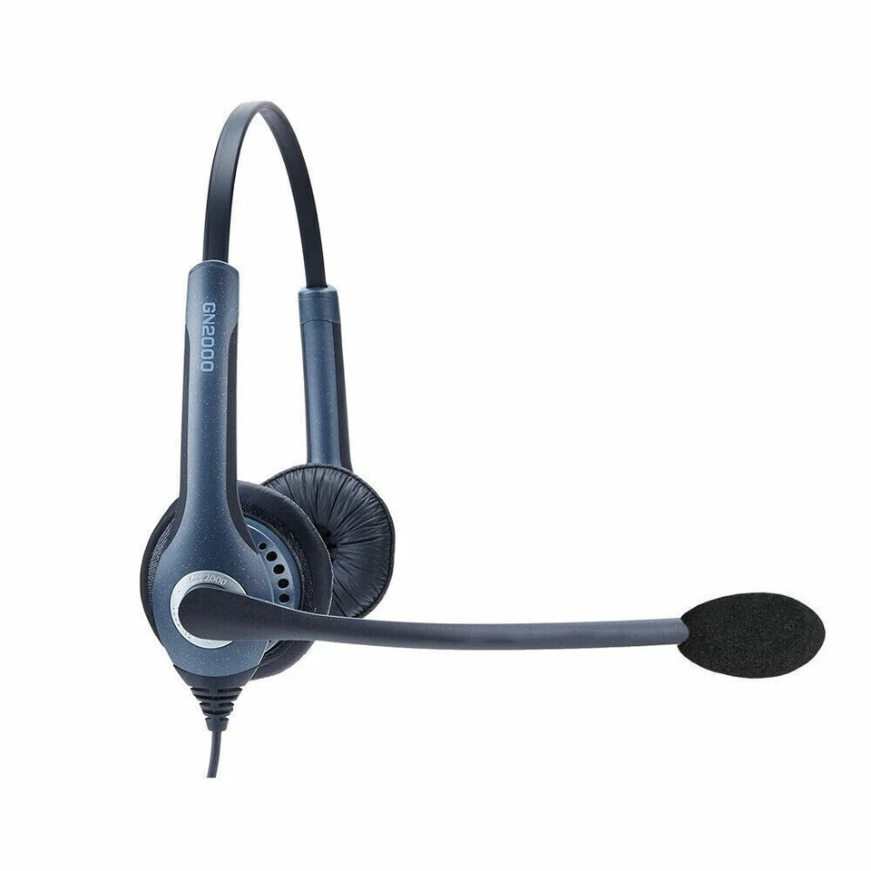 JABRA GN2000 Duo Headband IP FLEX BOOM 82 E-STD QD HEADSET w GN1200 Cord - Image 3 of 4