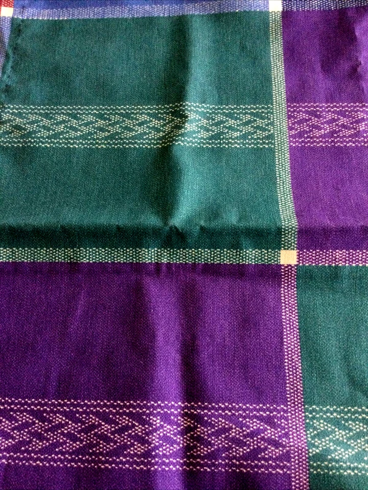 2 fundas de almohada a cuadros azul verde púrpura rojo occidental 32"X26" Westpoint Stevens Foto 4 de 4