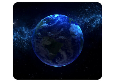 Earth in Space Art Custom Computer or Laptop Mouse pad size 7.75'' X 9.25'' X 5mm