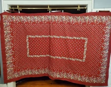 Noble Excellence tablecloth cotton Red Floral cottage core country 70x108