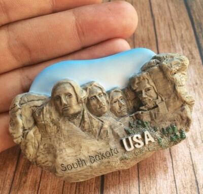 USA Tourist Souvenir 3D Resin Fridge Travel Magnet Mt.Rushmore South Dakota Gift