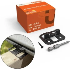 Hidden Deck Fasteners for Composite Deck Boards - 9.5Mm / 0.374" Groove Height -