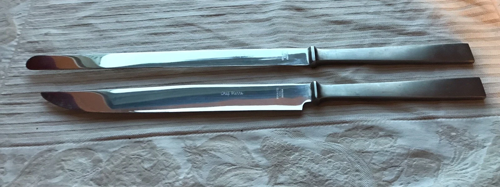 Vintage Chef Pierre Knives Serrated Slice Bread Carving Knife Austria Set Of Two