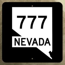 Nevada 777 highway casino lucky gambling wager marker road sign 12x12