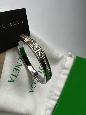  BOTTEGA VENETA 531474 Cubic Zirconia / 925 SILVER BRACELET Uni NEW BOX
