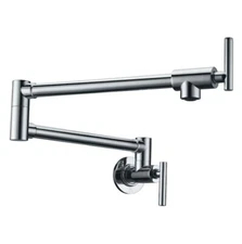 ANZZI Braccia Polished Chrome 2-Handle Wall-Mount Kitchen Faucet #4091215